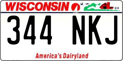 WI license plate 344NKJ