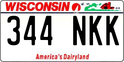 WI license plate 344NKK