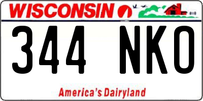 WI license plate 344NKO