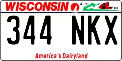 WI license plate 344NKX