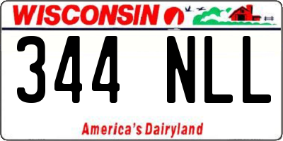 WI license plate 344NLL