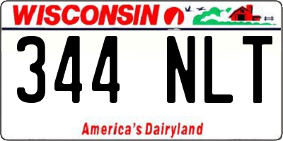 WI license plate 344NLT
