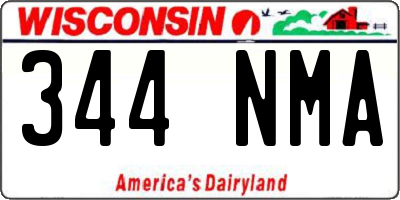 WI license plate 344NMA
