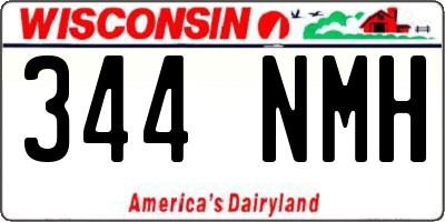 WI license plate 344NMH