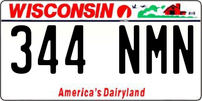 WI license plate 344NMN