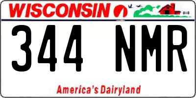 WI license plate 344NMR