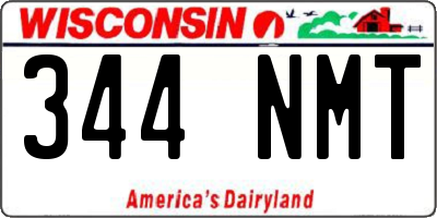 WI license plate 344NMT