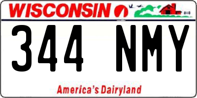 WI license plate 344NMY