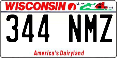 WI license plate 344NMZ