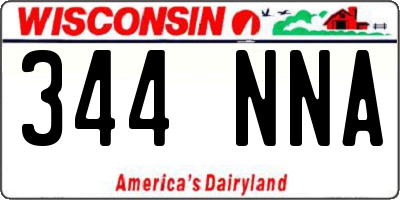 WI license plate 344NNA