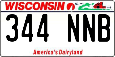 WI license plate 344NNB