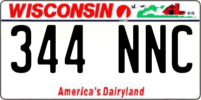 WI license plate 344NNC