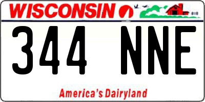WI license plate 344NNE