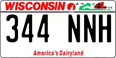 WI license plate 344NNH