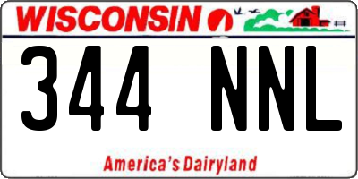 WI license plate 344NNL