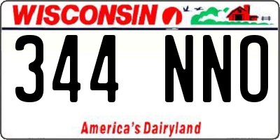 WI license plate 344NNO