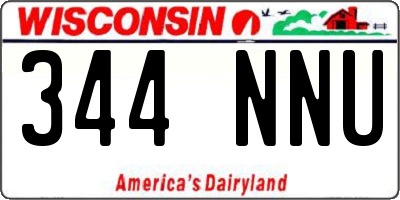 WI license plate 344NNU