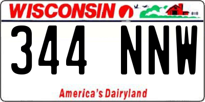 WI license plate 344NNW