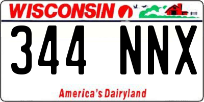WI license plate 344NNX