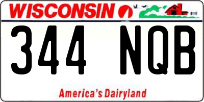 WI license plate 344NQB