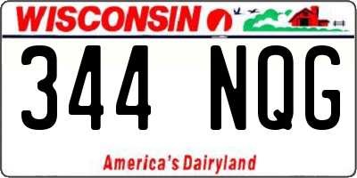 WI license plate 344NQG