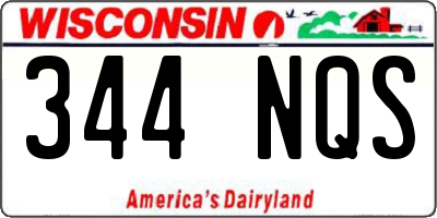 WI license plate 344NQS