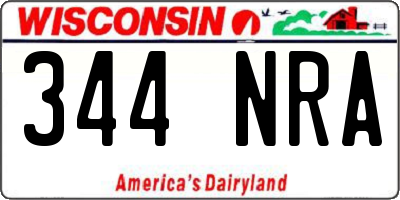 WI license plate 344NRA