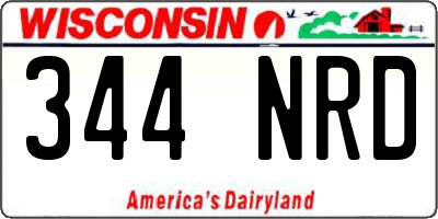 WI license plate 344NRD