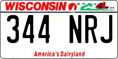 WI license plate 344NRJ