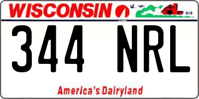 WI license plate 344NRL