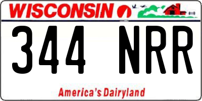 WI license plate 344NRR
