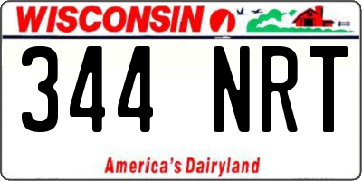 WI license plate 344NRT