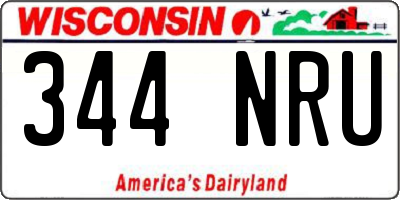 WI license plate 344NRU