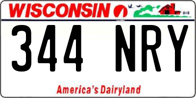 WI license plate 344NRY
