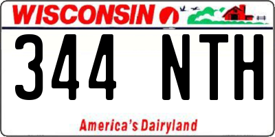 WI license plate 344NTH