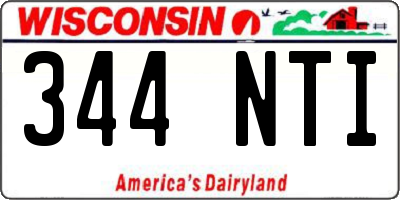 WI license plate 344NTI