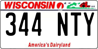 WI license plate 344NTY