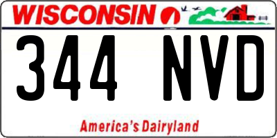 WI license plate 344NVD
