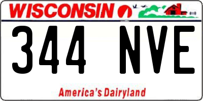 WI license plate 344NVE