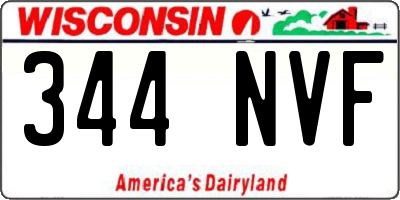 WI license plate 344NVF