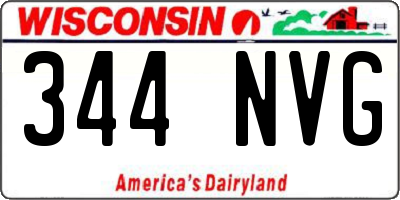 WI license plate 344NVG