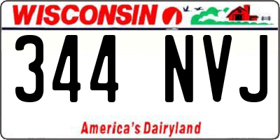WI license plate 344NVJ