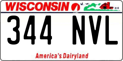 WI license plate 344NVL
