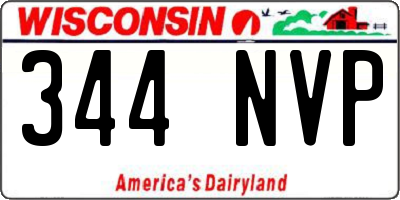WI license plate 344NVP