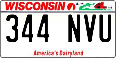WI license plate 344NVU