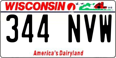 WI license plate 344NVW
