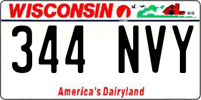 WI license plate 344NVY