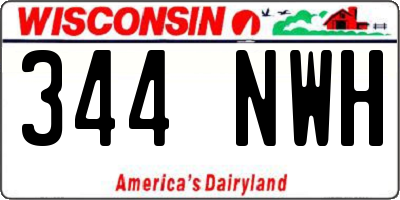 WI license plate 344NWH