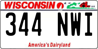 WI license plate 344NWI