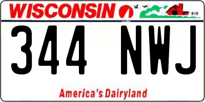 WI license plate 344NWJ
